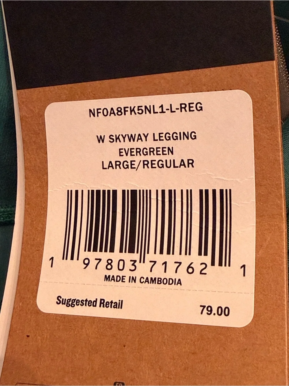 The North Face Women’s Skyway Leggings Evergreen Size Large NWT Flashdry